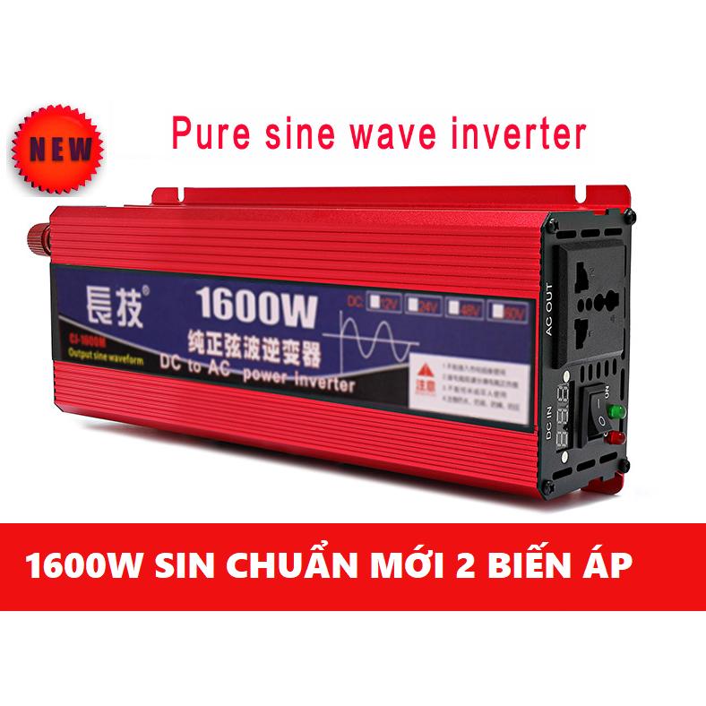 Bộ Đổi Điện Inverter 24v Công Suất 1600w Sin Chuẩn-Đổi Nguồn DC 24v Lên 220v Công Suất 1600w Sin Chuẩn 0