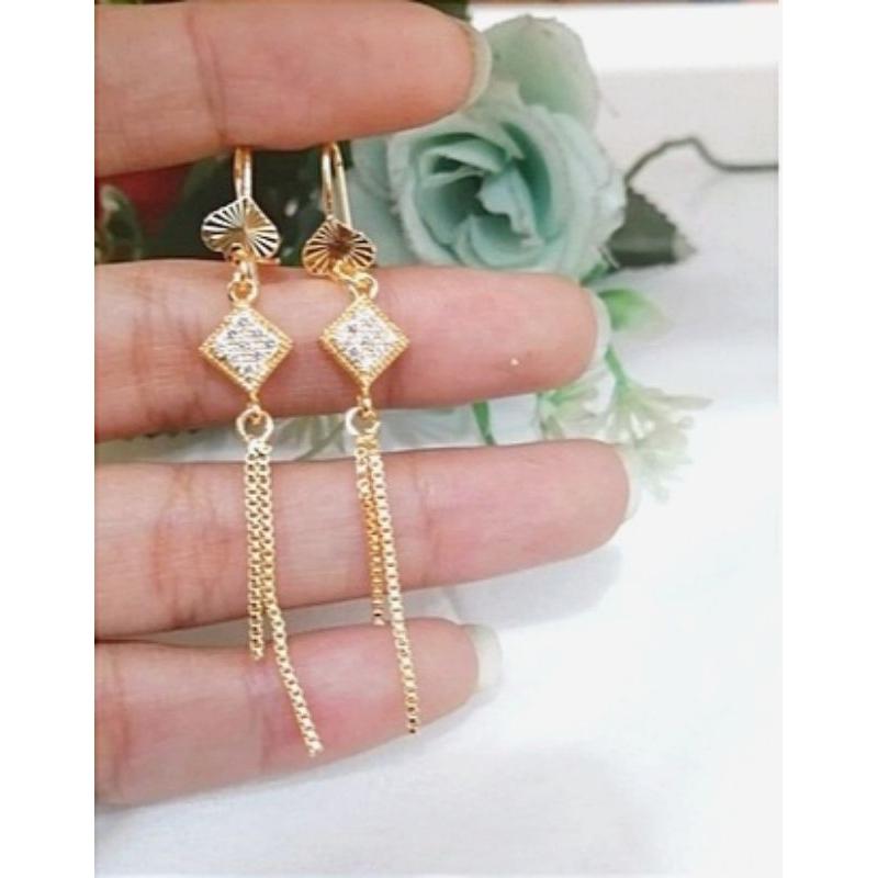 ANTING DESY TITANIUM SILVER MOTIF PERMATA ANTI LUNTUR ANTI KARAT Earrings 8