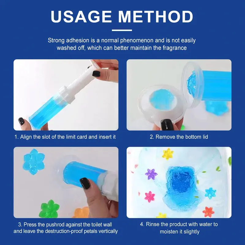 Portable Toilet Cleaning Gel, 6/60pcs Creative Flower Design Toilet Cleaner Gel, Household Toilet Cleaning Accessories, Cleaning Supplies, Summer Essentials House Cleaning Tools, Bathroom Accessories, Bathroom Cleaner, Home Cleaning Products 4
