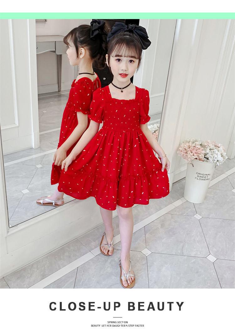 Product Introduction of Váy Voan ngắn Tay Cho Bé Gái, Cỡ Trung Bình Và Lớn, Váy Tay Phồng Cho Trẻ Em, Thời Trang, Quần Áo Trẻ Em, Hàng Mới Về Mùa Hè 2024 6