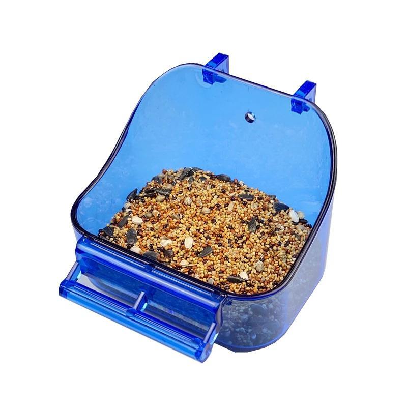 Plastic Bird Bowl Hanging On The Cage Parrots Pigeon Feeder Hamster Bowl Water Cup With Hook Small Pet Bath Tub Pet Supplies 7