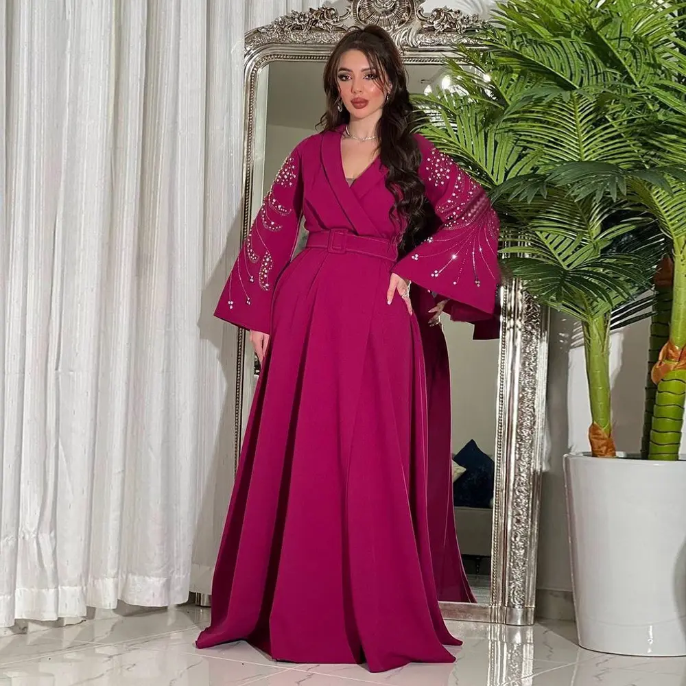 Xqy500250 Middle East Muslim Drilling Dress Elegant Robe with Belt