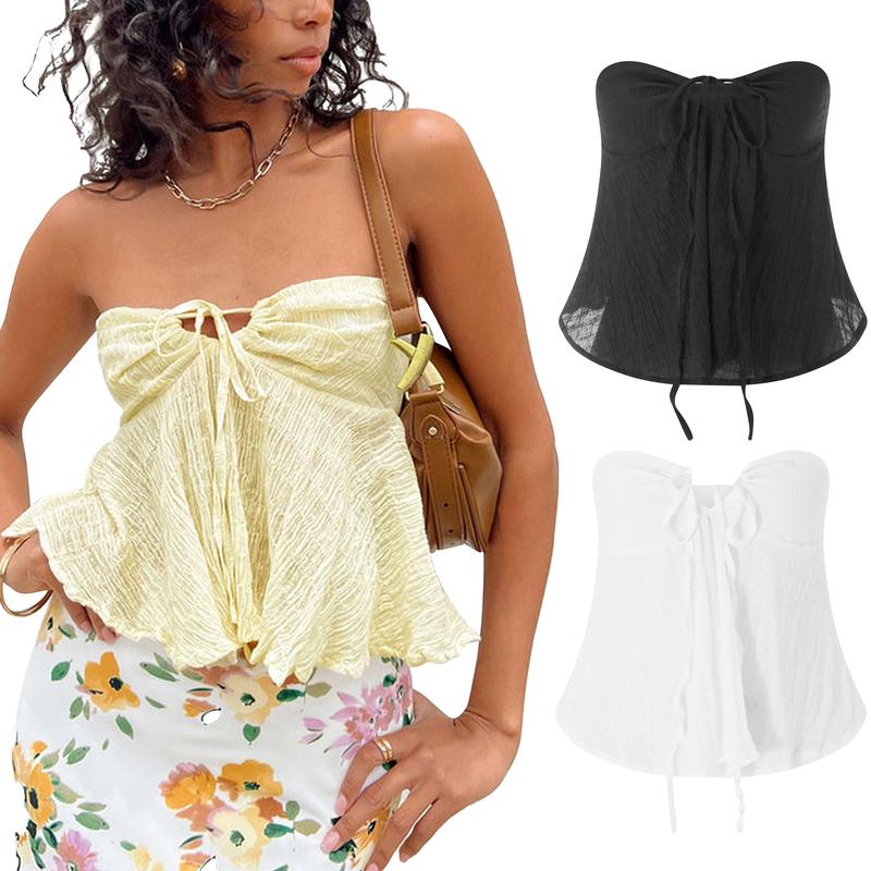 Hollow Sexy Strapless Off Shoulder Blouse Hollow Sexy Strapless Off Shoulder Blouse