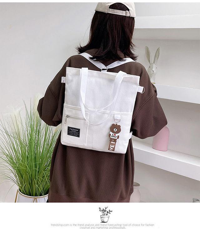 Product Introduction of [In Stock] Shoulder Bag, Handbag, Crossbody, Canvas Material, Fashion, Cute, Campus, Large Capacity 24