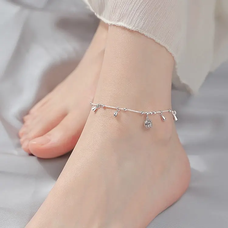 Lắc chân nữ Bống Bạc charm chuông dễ thương cho nữ LC0.01 3