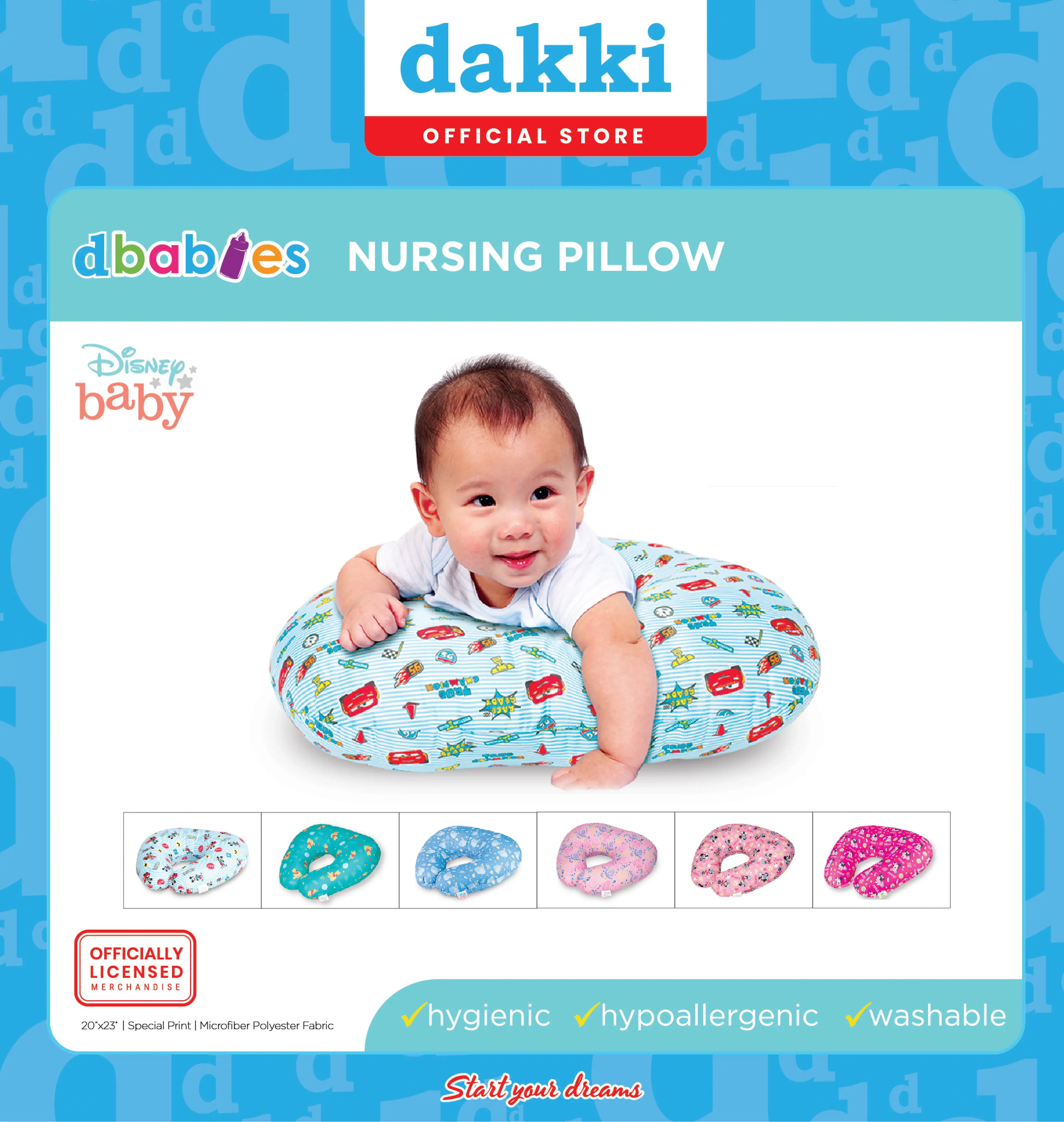 Dakki 20"x23" Character Nursing Pillow