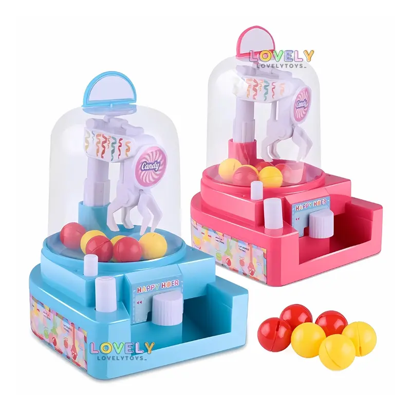 mainan anak mesin capit boneka bola claw machine mini candy ball catcher  Default