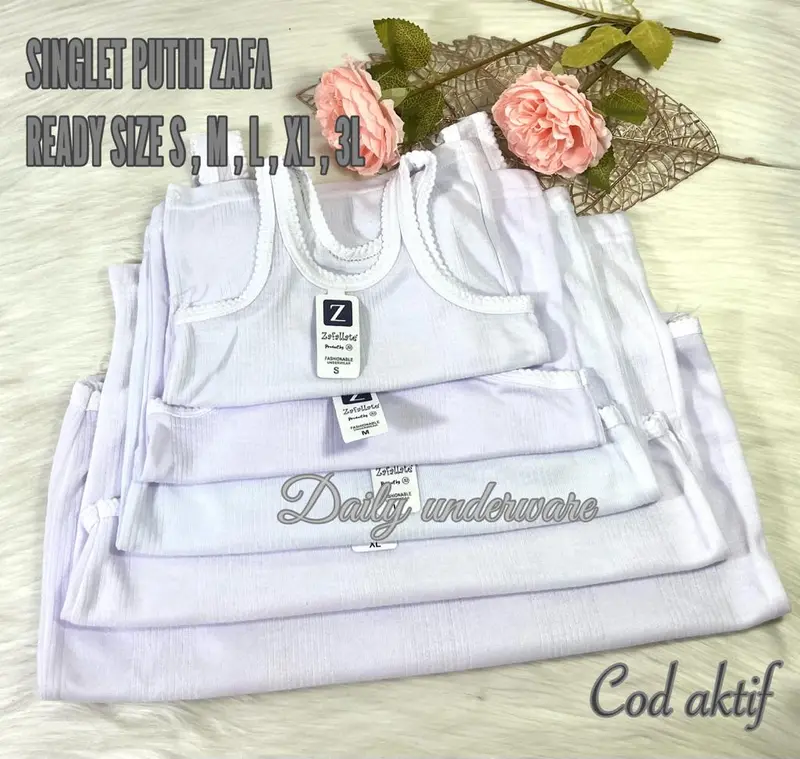 Isi 12, singlet putih khusus anak usia 0-11 tahun Katun Katun Perempuan Bayi Newborn Cewek 3