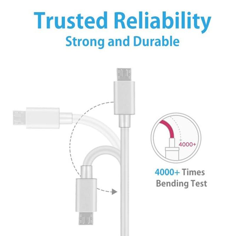 Product Introduction of Micro USB Cable, 480Mbps Data Transfer & 12W Charging Cable, Phone Accessories Compatible with Samsung LG Sony Moto Nokia Android Cellphone Tablets & MP3 Players, Electronic 2