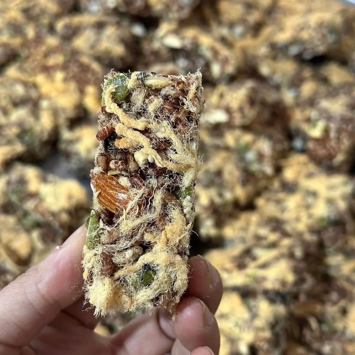 Thanh gạo lứt chà bông 500gr bánh ăn vặt