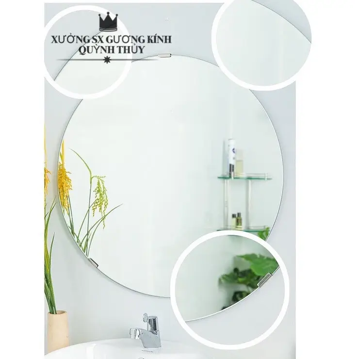 Gương treo tường TẶNG KÈM CÚC TREO gương nhà tắm không viền HÀNG ĐẸP Decor Decor Phòng
