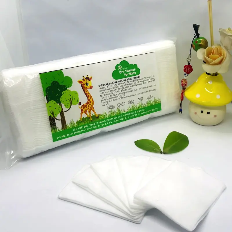 Khăn khô đa năng Oganic+, khăn lau khô hàng xuất nhật bịch 300gr 3