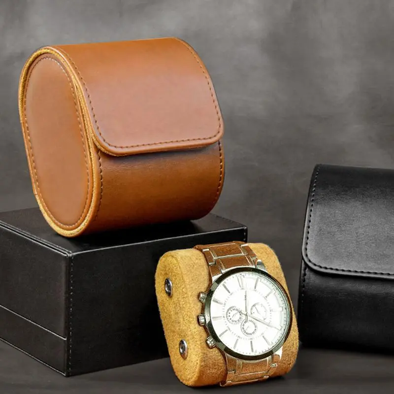 Vintage Watch Storage Box, 1 Count Watch Organizer with Pillow, Watch Storage Box for Home Office, Home Organizer for Watch 3