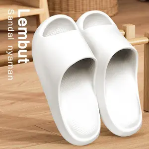 Sendal Slop Cowo Sandal Pria Wanita Kekinian Empuk Sendal Laki Jelly Rumah Sepatu  Sandal wanita