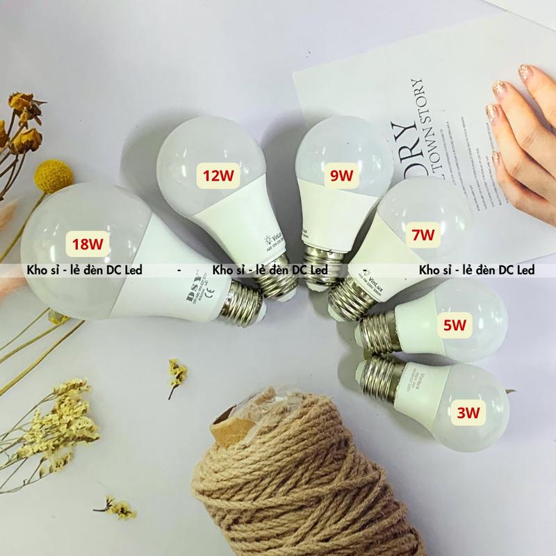  Combo 10 Bóng Đèn Led Tròn Kín Nước 3w-18w Ánh Sáng Trắng Vàng Tiết Kiệm Điện 80% Tuổi Thọ Cao 15000-20000 Giờ Chất Liệu Nhựa Kỹ Thuật IP65 