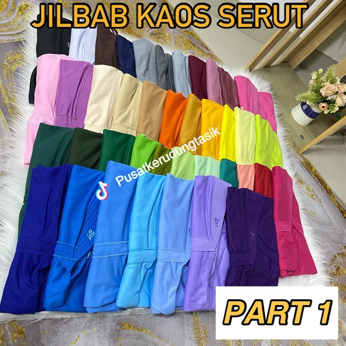 PART 1 KERUDUNG JILBAB SEKOLAH ANAK - DEWASA SERUT KAOS PITA TUTUP BERGO SIMPLE PET READY 40 WARNA BAHAN KAOS TK SD SMP SMA Nyaman Muslim