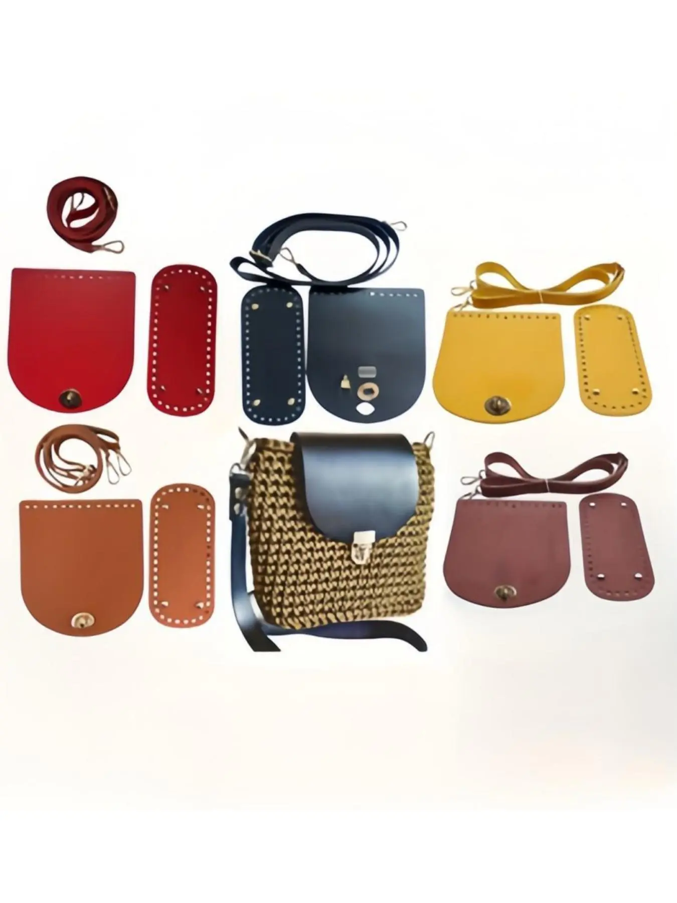 Bag Accessories Set, Including Bag Strap & Bag Bottom & Bag Cover & Hardware Accessories, DIY Bag Accessories for Women & Girls