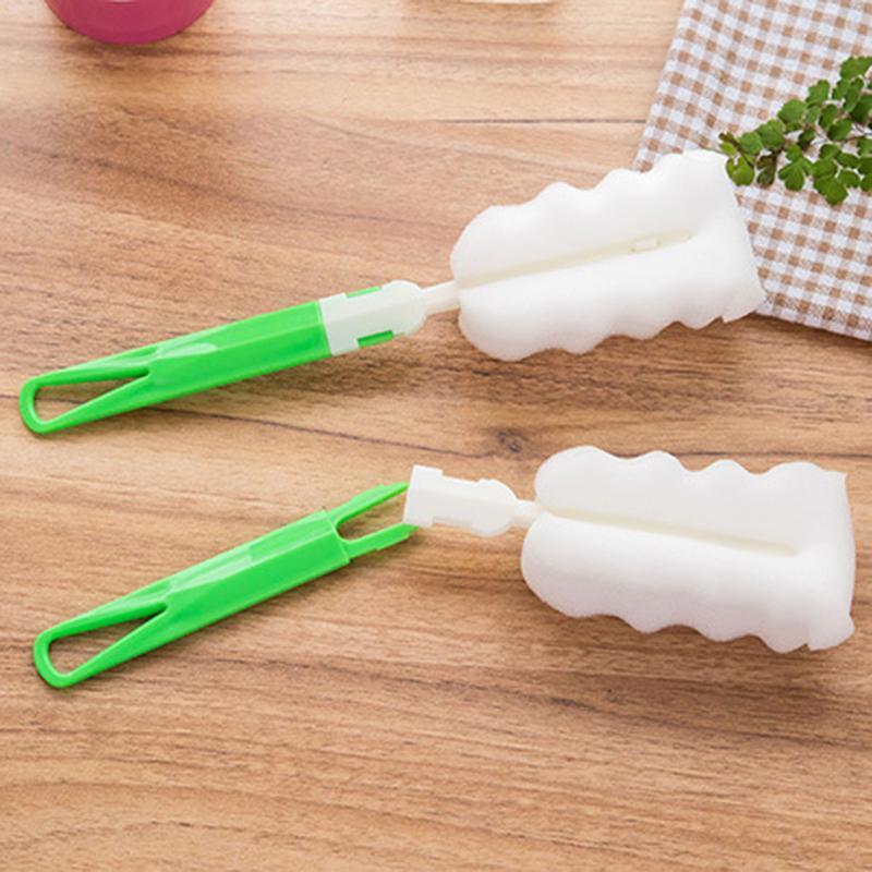 Product Introduction of Baby bottle brush Sponge Glass Cup Milk Bottle Cleaning Brush 2