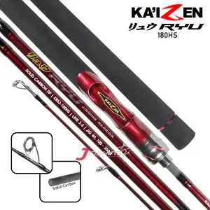 Joran KAIZEN RYU | 180 | PE 1-3 s/d 3-5 | Solid Carbon | Spinning | Jigging | Freshwater Saltwater