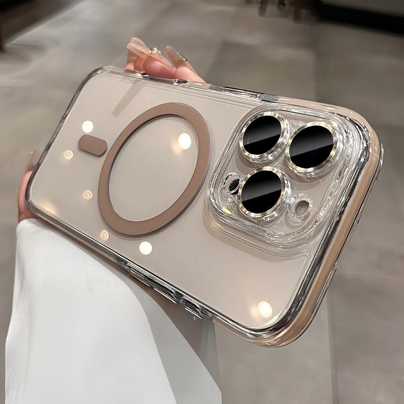 Ốp Nam Châm Trong Suốt, Thiết Kế Sang Trọng, Tương Thích Với iPhone 16, 14, 15, Pro Max, Hỗ Trợ Sạc Không Dây, Ốp Lưng Sốc, Ốp Chống Sốc