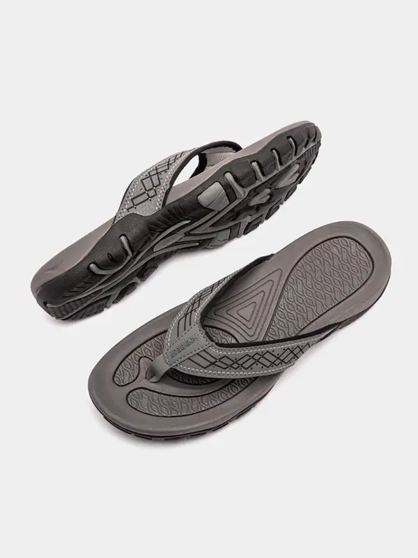 HOBIBEAR Men's sandals, breathable shoes, summer thick soled casual flip flops, beach sandals 2