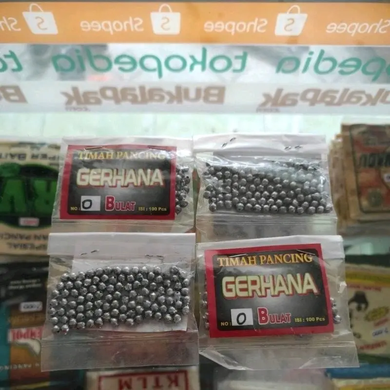 Timah pancing GERHANA no.0B isi 100pcs
