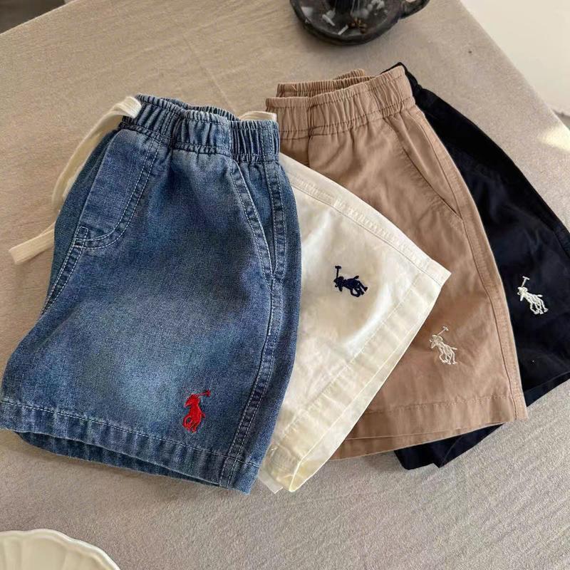  Quần Short Jean cao cấp thêu hình ngựa  Cho Bé Trai Bé Gái_ D34 