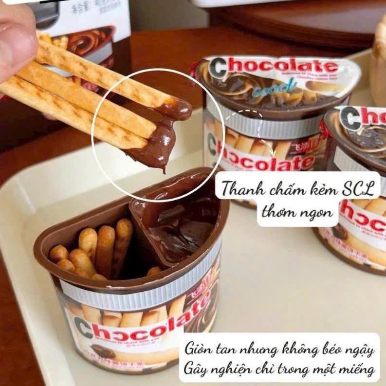 Product Introduction of 12 Cốc Bánh Que Chấm Origo Vị Kem Sữa, Chocolate Giòn Rụm Thơm Béo, Sô Cô La - Ăn Vặt, Snack, Bánh Quy, Food, Cake, Cookies, Thức Ăn, Socola bánh que  pepero banhque banh cham sua 8
