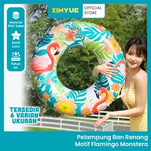XinYue - Ban Pelampung Renang Anak Motif Tropical Flamingo Colorfull PVC Material Pool Safety Ring