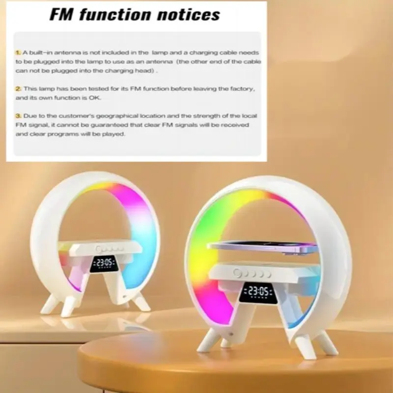 Wireless LED Light with 256 Lighting Modes, Bluetooth-compatible Surround Sound Music Light, Creative Wireless Charging Music Light for Bedroom, Living Room 7