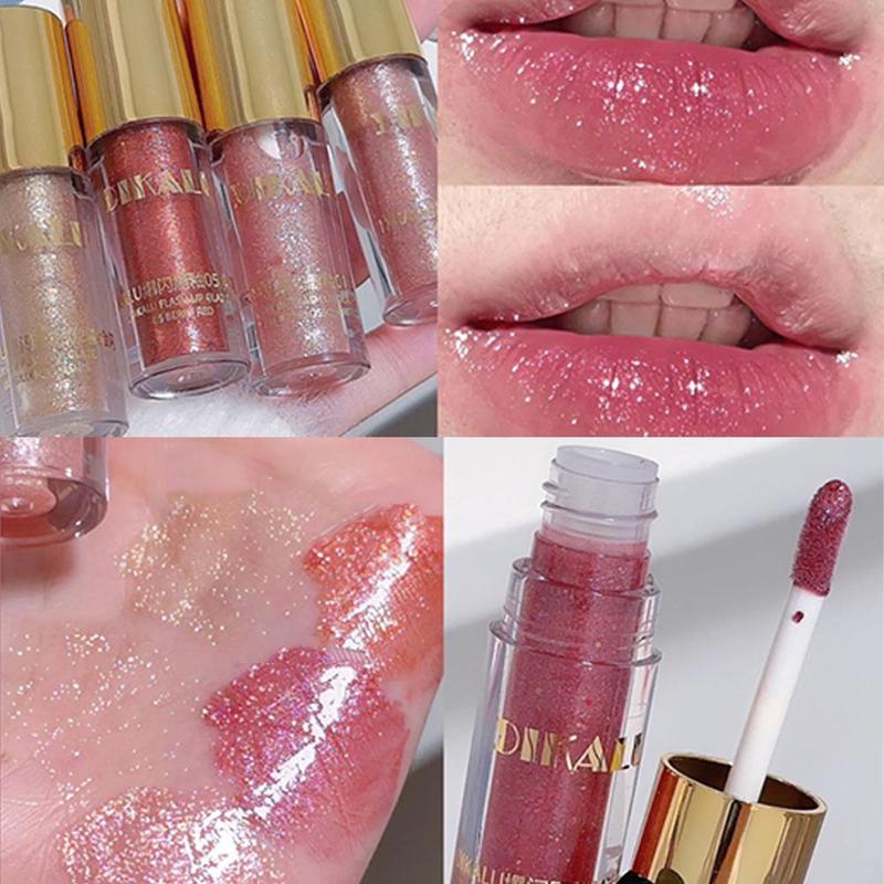 Product Introduction of DIKALU Sparkling Lip Glaze Mirror Lip Glaze Fine Glitter Lip Gloss Transparent Lip Gloss Water Gloss Lipstick 22