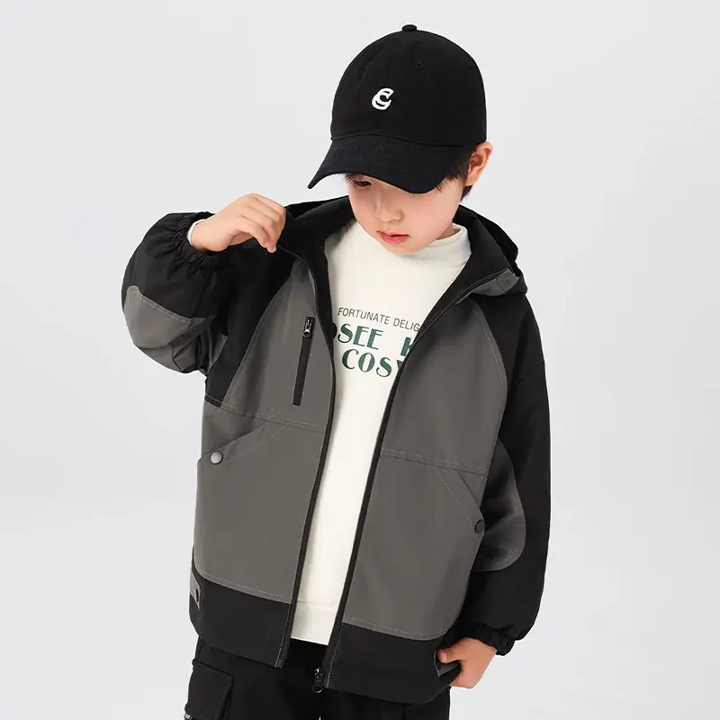 Children's Clothing Boy Hooded Shell Jacket 2025 New Kids' Overcoat Spring and Autumn Outdoor Waterproof Windbreaker Boys Spring