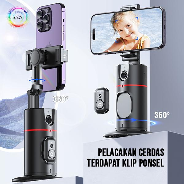 Product Introduction of CIJI CJPG-P02 Gimbal Stabilizer Handphone Auto Balance 360AI Face Tracking Gesture Control P02 Tripod Bluetooth Multifungsi Holder Remote Camera Hitam Lampu Led Tongsis Aluminium Ponsel Kamera tripod  murah 38