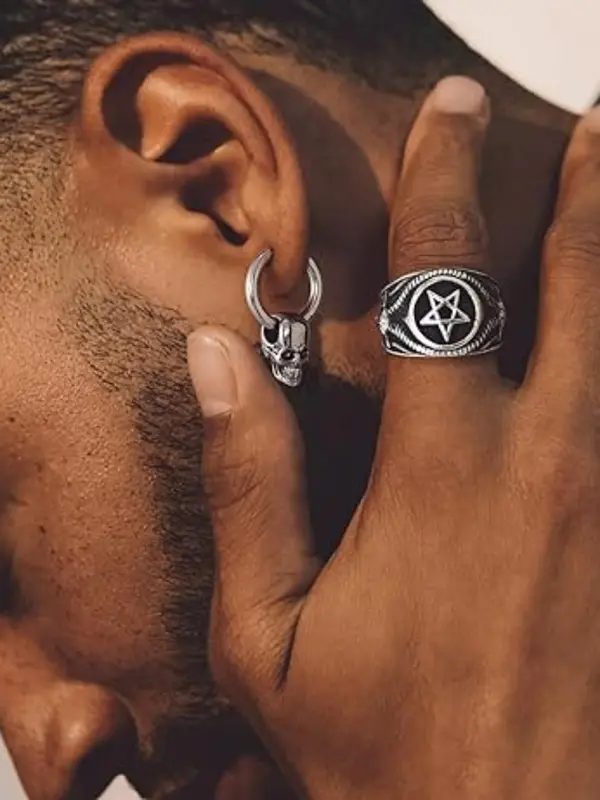 Punk Style Skull Design Dangle Earrings, Fashion Jewelry for Party, Daily Clothing Decor, Trendy All-match & Exquisite Jewelry for Birthday Gift 3