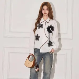 FADFAD Atasan kemeja mode baru lengan panjang gaya populer wanita