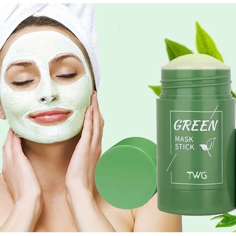 Meidian Green Tea Mask cleansing clay Stick masker wajah/TWG GREEN STICK Greentea 0