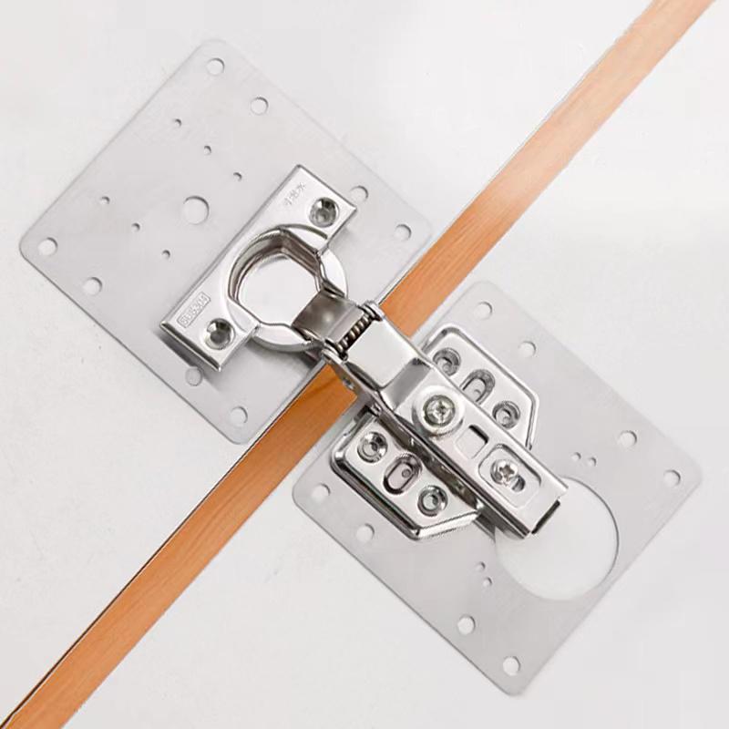 Miếng Sửa Bản Lề Thép Không Gỉ Sửa Chữa Bản Lề Cửa Sổ, Tủ Chén , Đồ Nội Thất Giá Rẻ Dày 0.7MM khoá cổng sắt  tự động