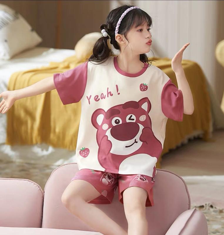 Sét bộ quần áo Hello kyty, Thời Trang Bé Gái, Mẫu Coromi,  đáng yêu dành cho bé gái chất vải tici size 9-45 kg ( mã 001 ) bộ cộc tay phong cách đáng yêu