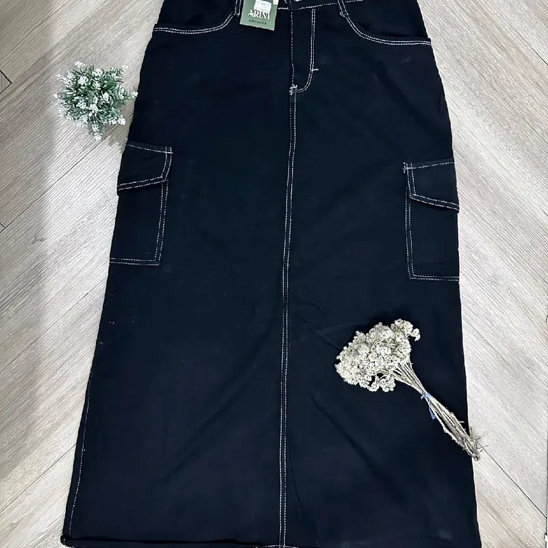 rok cargo pinggang karet Santai 1
