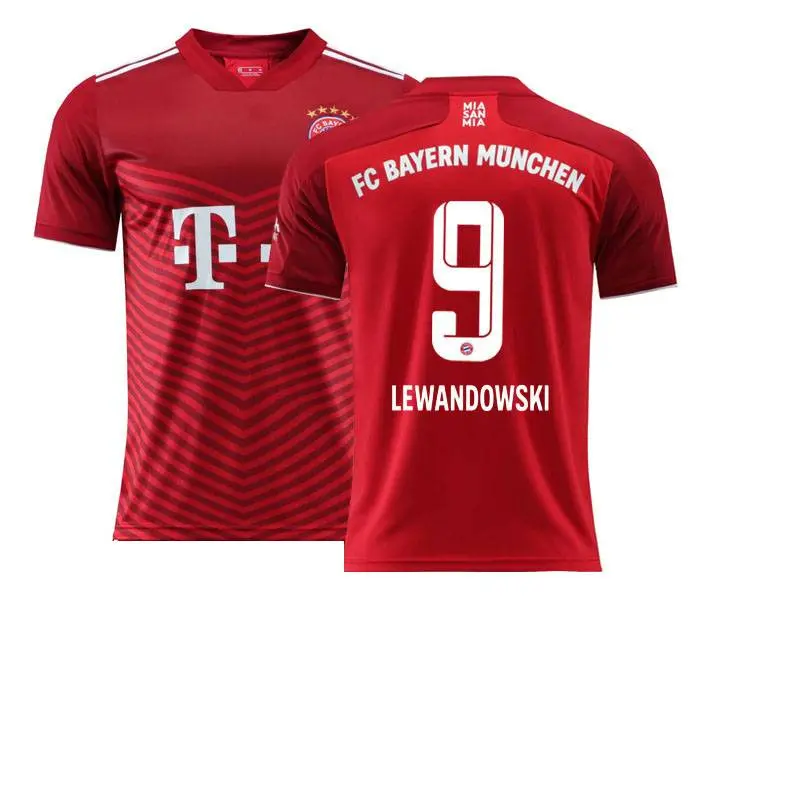 Áo Thi Đấu Bóng Đá, FC Bayern Munchen, Áo Phông Thể Thao NO.9 Lewandowski Ba Lan, Áo Ngắn Tay, Tee, Ngoại Cỡ, Quà Sinh Nhật Top Sport