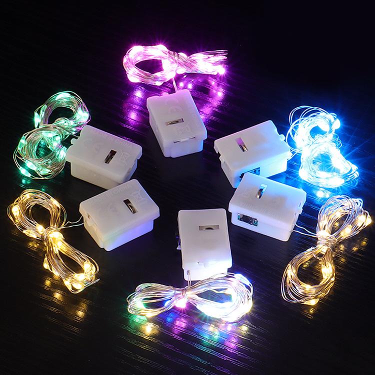 Dây đèn led đom đóm Fairy Light 3 chế độ sẵn pin trang trí Sinh Nhật Giáng Sinh Lễ Tết