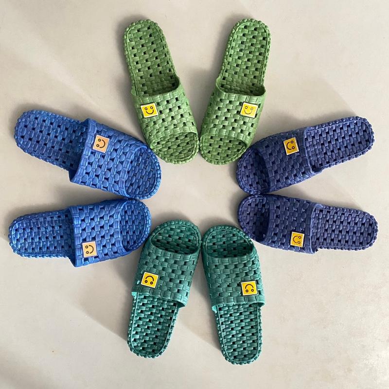 Combo 6 đôi 5 đôi 4 đôi dép lỗ vuông mặt cười chống trơn trượt và thấm nước - Dép nam nữ đi trong nhà văn phòng nhà tắm - Slipper,DéP