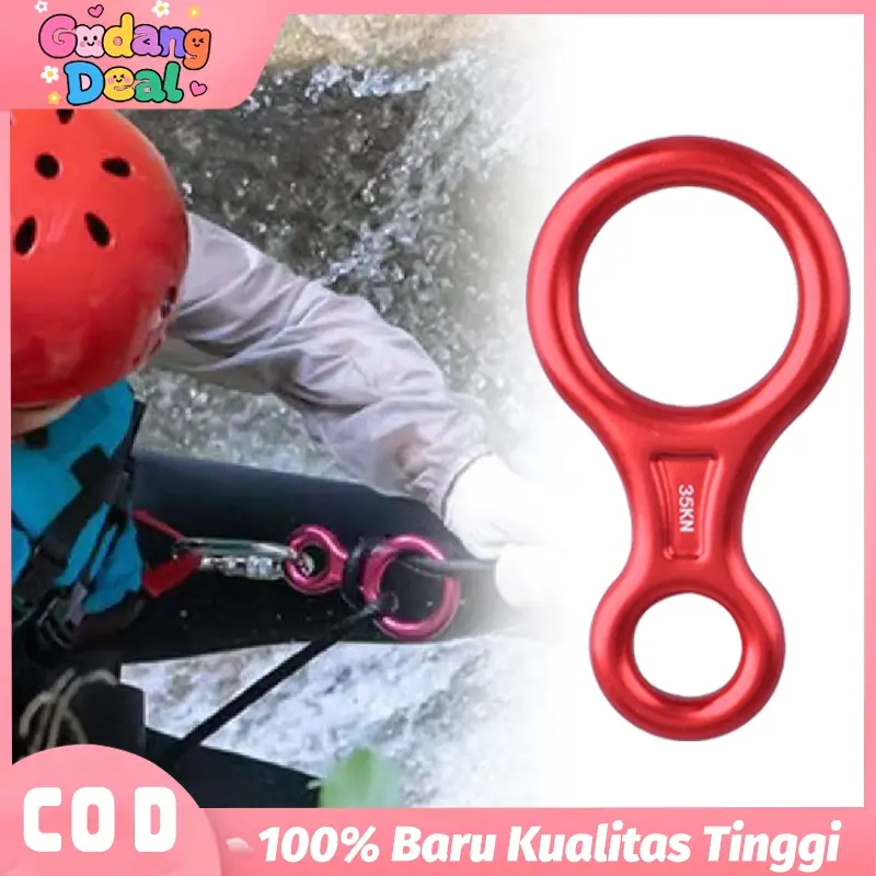 Alat Rappelling 35KN 8 Figure Descender untuk Panjat Tebing & Situasi Darurat