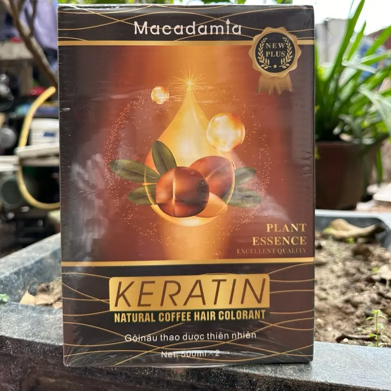 Nhuộm Đen / Nâu Macadamia 500mlx2 ( không dính da đầu) Phủ bạc không dính da đầu Nhuộm đen Keratin Nhuộm đen maca Đổi Màu Tóc Nhuộm Tóc Nữ Women Dưỡng Tóc 5
