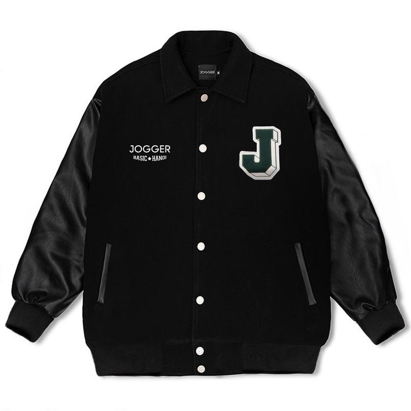 Áo khoác Varsity JOGGER Dạ Phối Tay Da Cao Cấp Chần Bông 3 Lớp ,Hàng cao cấp hot trend 2023 BB015 1