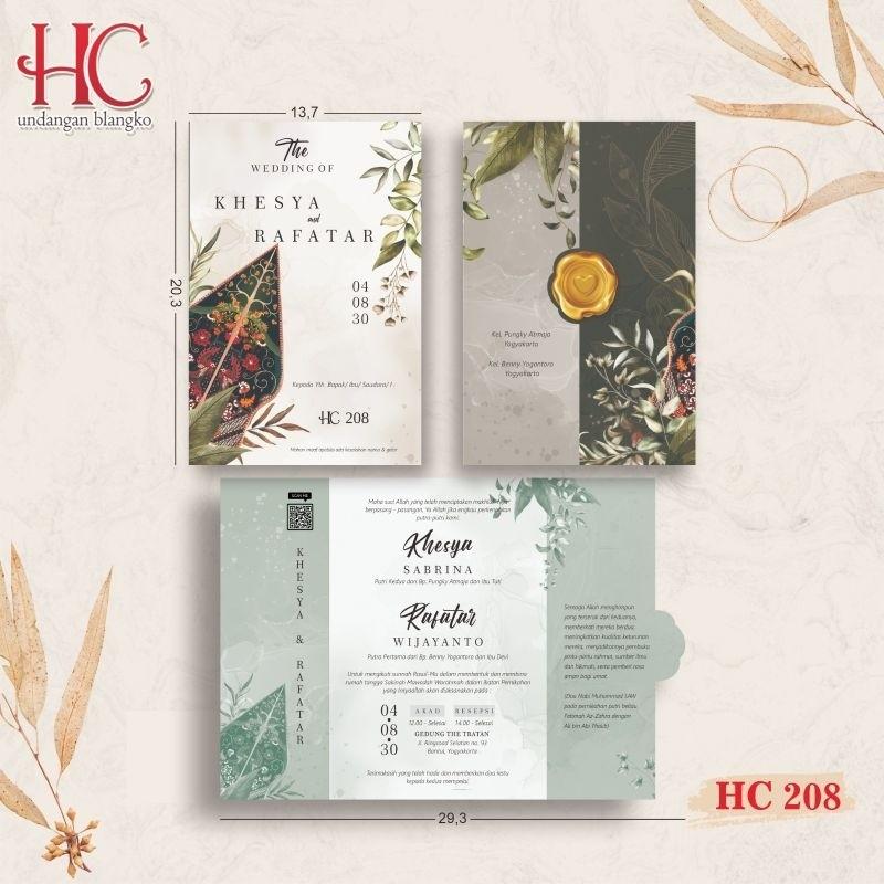 Undangan Pernikahan HC208 Elegan Modern Paket Lengkap 100 PCS Gratis Label & Plastik - JanjiKita | Default