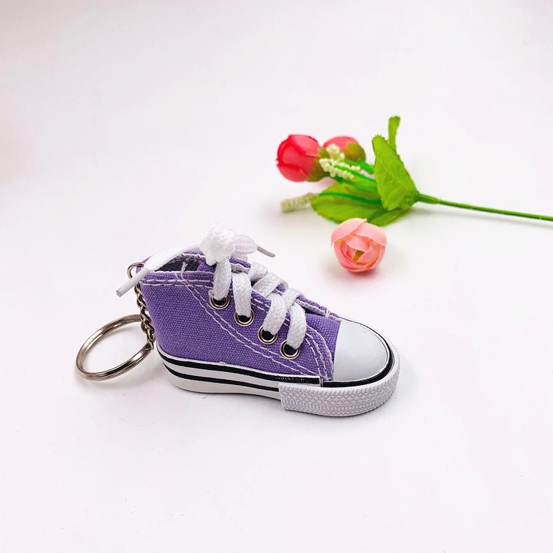 Product Introduction of 7.5CM mini canvas shoes keychain fashion small shoes car bag pendant 26