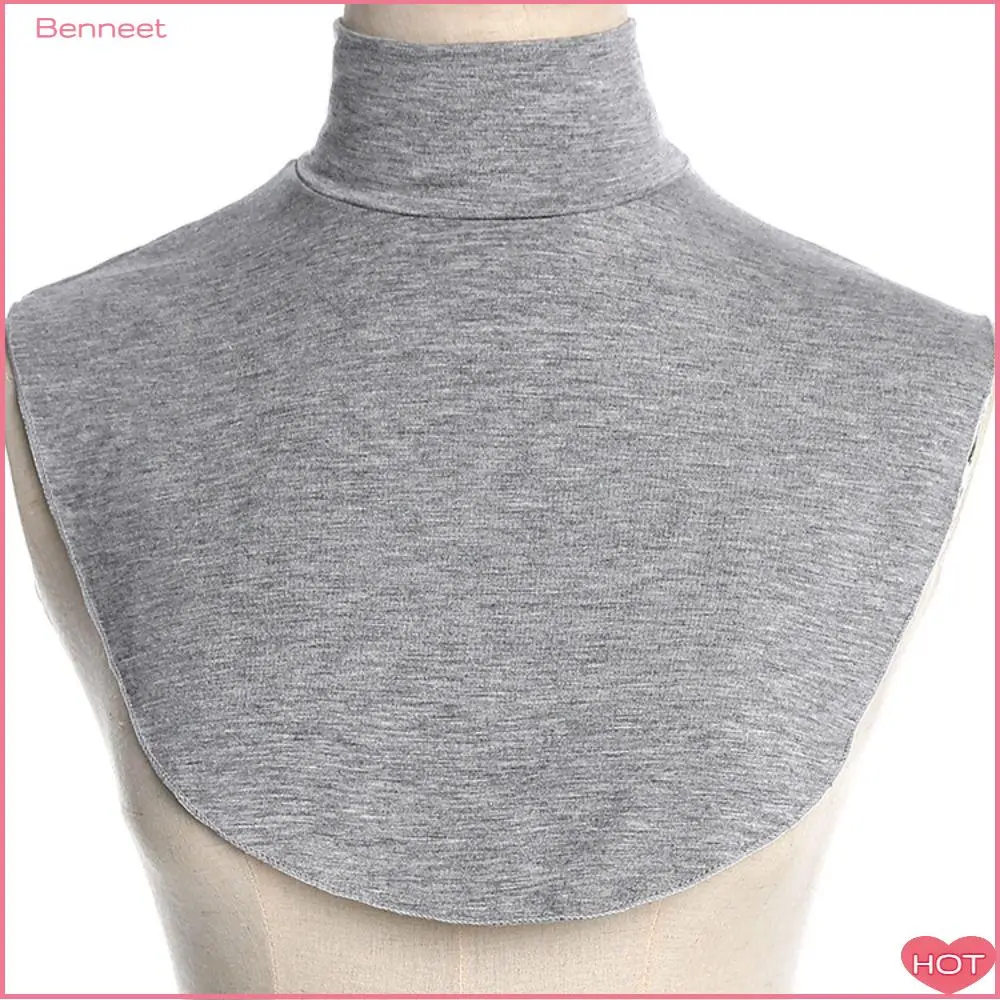 Unisex Scarves Wraps High Neck Cover Turtleneck Ramadan Hijab Cover Fake Collar High Collars