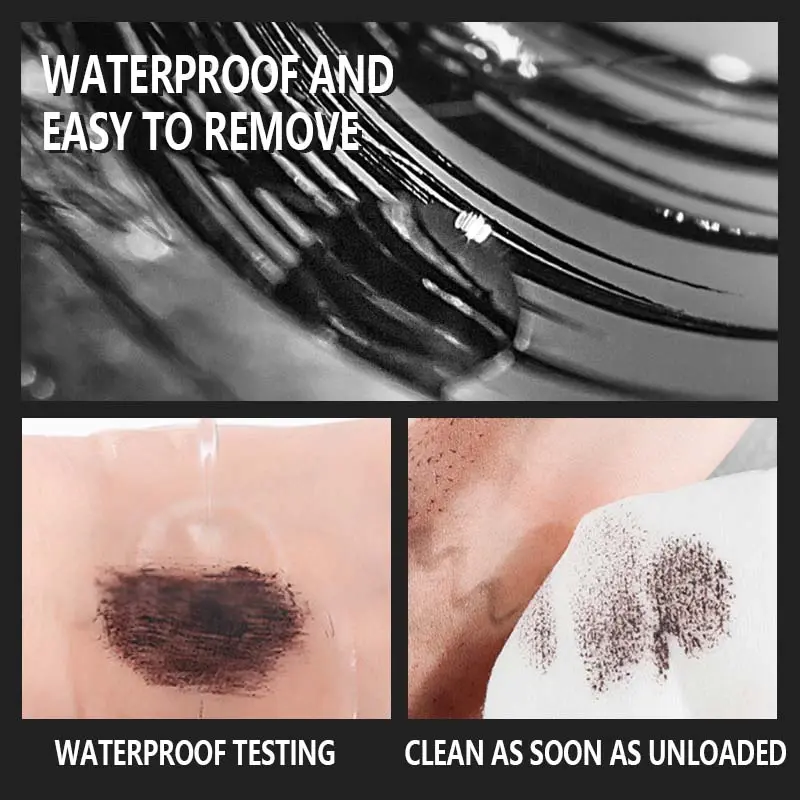 Mascara, Màu Đen, Không Thấm Nước, Dày, Thích Hợp Cho Lông Mi, Chống Mồ Hôi 6