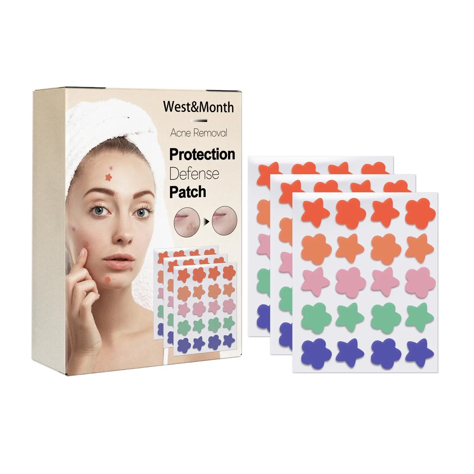 Color Acne Patch (60pcs/set), Portable Invisible Acne Patches, Reduces the Appearance of Acne Marks, Invisible Face Acne Patches, Transparent Acne Pimple Patch for Blemish, Zits, Spots for Women & Men